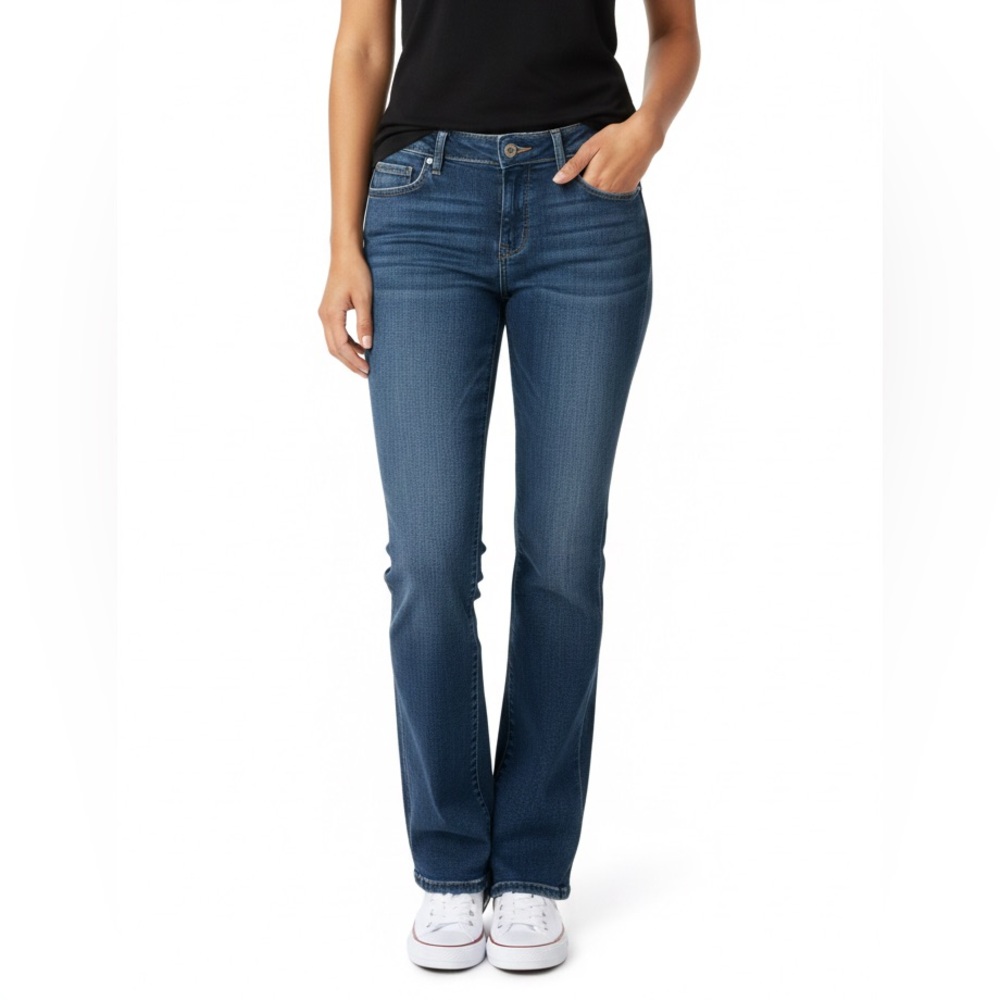 Apt. 9 Women’s Modern Fit Bootcut Jeans Size 4 Dark Wash Denim - Picture 1 of 7